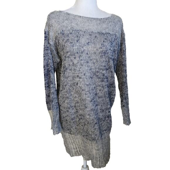 Pas Des Calais Women's Hand Stitched Sweater S Cotton Linen Net Oversized $400 - Picture 1 of 6